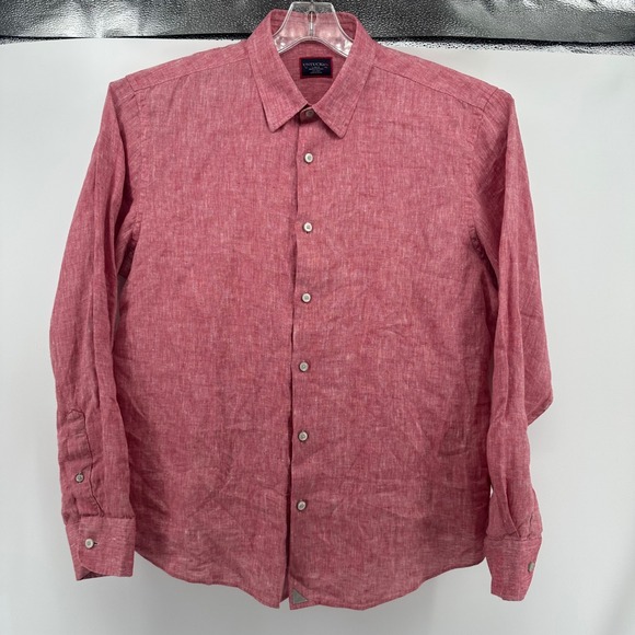 Untuckit Shirt Men's Large Linen Red Certan De May Wrinkle Resistant Button Up - Picture 4 of 7